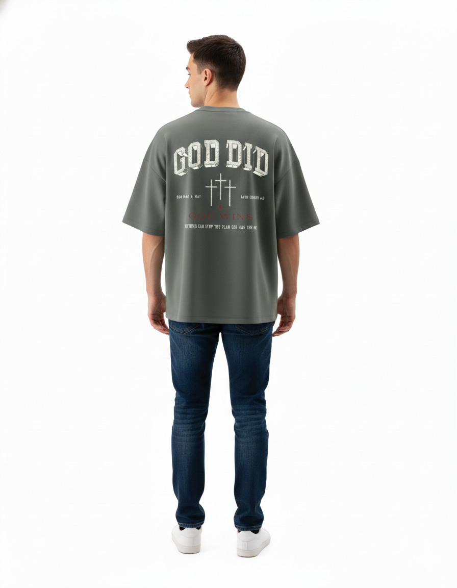 GOD DID Oversized Tee