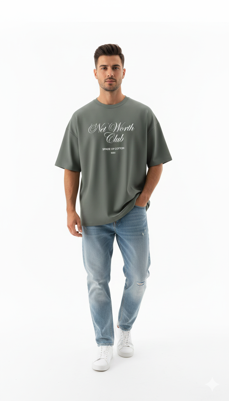 Net Worth Club Oversized Tee